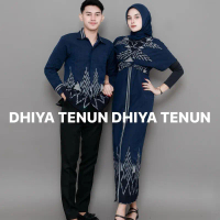 READY STOCK RAISA COUPLE TENUN NAVY CEMARA - BAJU TENUN COUPLE - COUPLE TENUN - COUPLE ETNIK ~ Dres