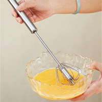 Alat Kocok Telur Semi Otomatis Stainless Steel Chaojie | Tekan Manual untuk Rumah | Pengocok Telur P
