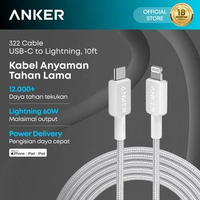 Anker Cable USB-C to Lightning 10ft 60W MFi 322 PowerLine - A81B7 White