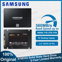 Samsung 870 EVO SATA III SSD 250GB 500GB 1TB 2TB 4TB 2.5 Internal Solid State Drive for Laptop Memory Storage IT Pros Creators