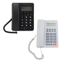 Desktop Corded Landline Phone VTC-500 LCD Display Fixed Telephone Big Button for Elderly Seniors Phone for Home Elderly P9JD