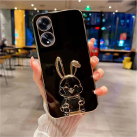 Casing untuk OPPO A60 Premium Case free Rabbit Phone Holder