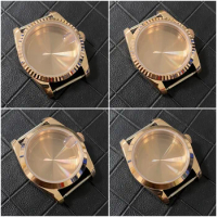 36mm/39mm Rose Gold Case Solid Steel Sapphire Crystal Watch Case for Seiko Oyster Datejust Fit NH35 Movement 28.5mm Dial Watch