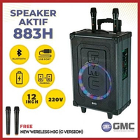 SPEAKER PORTABLE BLUETOOTH GMC 883H 12 INCH SPEAKER KAROKE VOKAL