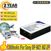 Top Brand 100% New 3800mAh Battery for Sony BP-MZ1 MZ-2P Batteries