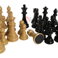 High Quality The Chess Set Chess Pieces Chessman-Travel High Grade Wood Grain Resin Chess SuitNice Gift for Friends
