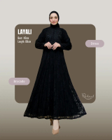 Gamis wanita dewasa Layali Brokat ( modern )