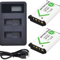 Battery (2-Pack) + Charger for Sony Cyber-shot DSC-HX50V,DSC-HX50,DSC-HX60, DSC-HX80, DSC-HX90,DSC-HX90V, DSC-HX95, DSC-HX99