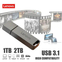 Lenovo 2TB USB 3.1 Flash Drive 1TB 512GB 256GB Metal Pen Drive 128GB Interface Flash Disk Mobile Phone Computer Memory Stick