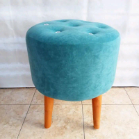 Sofa stool ruang tamu & cafe Kayu Bundar Cafe Stool Minimalis Furniture Kursi Jati