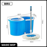 SKY - Alat Pel Lantai Super Flap Mop MAGIC MOP / Scratch Cleaning Mop / Magic Mop Biru 1 Set