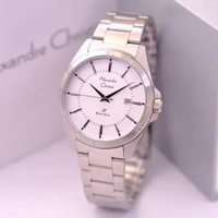 JAM TANGAN PRIA ALEXANDRE CHRISTIE AC1011 / AC 1011 STAINLESS ORIGINAL - silver silver