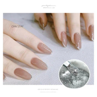 sparkling platinum diamond Sequin Gel glitter nail polish 3D diamond UV LED Gel varnish adhesive sheet manicure