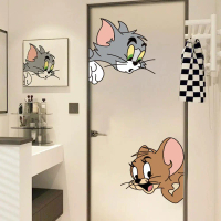 2026 Bathroom Stickers Door Stickers Cute Home Bathroom Toilet Stickers Tile Home Decals Cartoon Cat