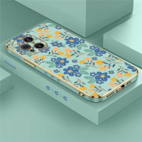Find X3 Pro Color Flower Luxury Plating Phone Case For OPPO Find X5 Lite X2 NEO F11 F5 F7 F9 F17 Pro F15 F19 F23 F21 F1S Cover