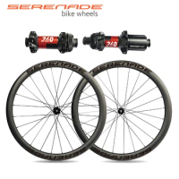Serenade 700C Disc Brake DT 240 40mm Carbon Road Bicycle Wheelset 21mm Internal Symmetrical Clincher Rims UD Sapim Cx-ray Spoke