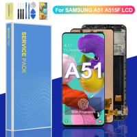 Tested 6.5" AMOLED For Samsung A51 A515 LCD Display A515F/DS A515FD A515F LCD Display Touch Screen Assembly
