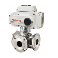 CF8 304 Stainless Steel L Type Electric 3 way flange ball valve