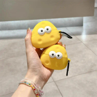 Ốp Phô Mai Mắt To Hoạt Hình 3D, Dành Cho Ốp Airpods Pro 2, Ốp Silicon Tai Nghe Chống Sốc Bảo Vệ Mềm,