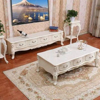 歐式客廳大理石茶幾電視柜組合套裝簡約現代家用經濟小戶型茶桌子
