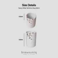 BREWSUNIQ - Stripes Tall Kicho Mug 200mL / Cangkir Keramik Mug Minum Estetik Minimalis Tawny