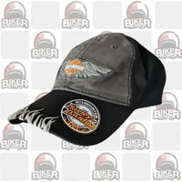 Harley Davidson Cap Official - Topi Harley Davidson Motif Original Official Store ABU HITAM WINGS