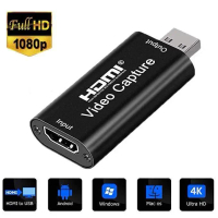 Video Capture Card การ์ดจับภาพวิดีโอเสียง 4K HDMI เป็น USB 2.0 FR PS4 เกม DVD Game/Video Live Hdmi C