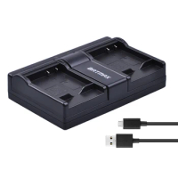 Batmax DMW-BLH7 DMW-BLH7PP DMW-BLH7E USB Dual Channel Battery Charger for Panasonic Lumix DMC-GM5,DMC-GF7,DMC-GF8, GF9, LX10