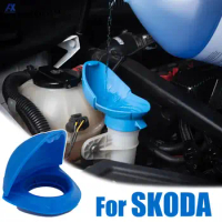 Car Windshield Wiper Washer Fluid Reservoir Tank Bottle Cap Lid Funnel Cover For Skoda Fabia Superb Octavia Karoq Kodiaq Rapid