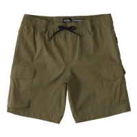 【BILLABONG】BILLABONG 男 SURFTREK ELASTIC CARGO SHORT 短褲 綠 休閒(ABYWS00198MIL)