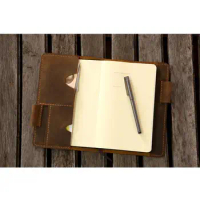 Larger Moleskine leather cover / Moleskine Classic notebook cover organizer / larger size Moleskine leather portfolio case