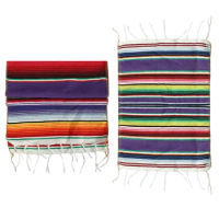 Mexican Table Runner With Place Mats,Mexican Assorted Place Mats Mexican Party Wedding Decorations, Fringe Blanket Table Runner