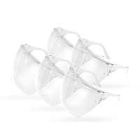 【Nutri Medic】眼鏡式時尚透明防護面罩*6入+兒童輕便防護隔離面罩*6入(戴眼鏡適用 防疫防飛沫高透視)