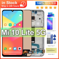 100% Test Mi 10 Lite Lcd For Xiaomi Mi10 Lite Lcd Display Touch Screen Digitizer Assembly For Mi 10Lite Lcd M2002J9G 5G