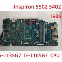 19861-1 For DELL Inspiron 5502 5402 Laptop Motherboard With I5-1135G7 i7-1165G7 CPU V2G GPU 100% Fully Tested