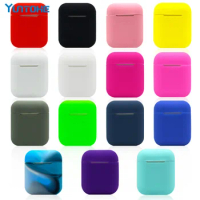 1000pcs Wholesale Soft Silicone Skin Case for Apple Air pods Charging Case Protective Cover Air Pods Sleeve Pouch ShockProof