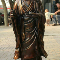 wholesale factory 25" China Bronze Stand Ksitigarbha Tang Seng Netherworld Leader Buddha Statue