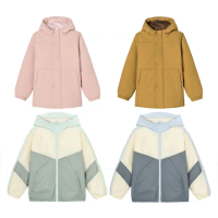 【GIORDANO 佐丹奴】童裝 連帽鋪棉外套 素色 馬卡龍拼接(多色任選)
