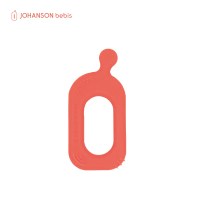 【韓國JOHANSON】Q滋奶瓶造型固齒器(磨牙棒)鉑金矽膠-珊瑚粉