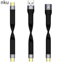 Nku USB C 3.1 Gen2 10Gbps Data Line Flexible USB A To Type-C Charging &amp; Data Sync Cable 5A Quick Charge FPC Cord Wire 4K