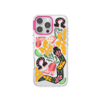 ลายงูและดอกไม้ เคสโทรศัพท์ MagSafe ใส สำหรับ iPhone17pro iPhone16 pro ip15/14/13 iPhone14 PRO MAX iP