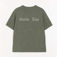 Kaos MATIN KIM CLASSIC LOGO WASHED GREEN TSHIRT 100% ORIGINAL 54X66CM