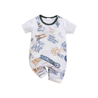 【JoyNa】短袖包屁衣 短袖寶寶連身衣 海洋航行款 嬰兒服(造型款.春夏短袖)