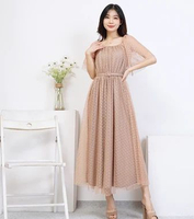 Ken-291 Long dress Kondangan Korean Style / Baju Natal Wanita Kekinian / Gaun Pesta Panjang Elegan C