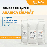 [Combo 3 KG] Cà phê Arabica Cầu Đất Nguyên Chất Rang Mộc - Cafe Pha Phin Pha Máy ColdBrew và Drip, A