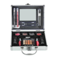 Makeup Set Aluminum Box Full Suitcase Makeup Kit Lipiner Lipgloss Makeup Brushes Mascara Foundation Lipstick Eyeshadow Palette