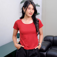 Square Neck Short Sleeve Shirt Blouse / Baju Crop Top Leher bulat Terbaru Kekinia viral