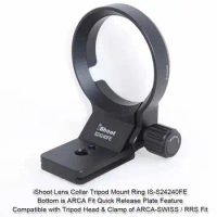 iShoot Lens Collar Tripod Mount Ring Support for Sigma 85mm f/1.4 DG DN Art E-mount, with Arca-Swiss Quick Release Plate
