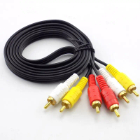 สายสัญญาณเสียง 3RCA ถึง 3RCA ยาว 1.5 ม. สายสัญญาณเสียง AV สำหรับ DVD TV Amplifier CD Soundbox สาย RC