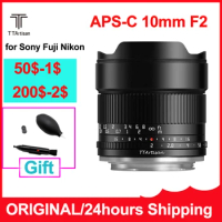 TTArtisan 10mm F2 APS-C Mirrorless Camera Lens for Sony E Fuji X Nikon Z Canon RF M43 mount for A5000 A7M2 A6500 Z50 Z30 R7 R10